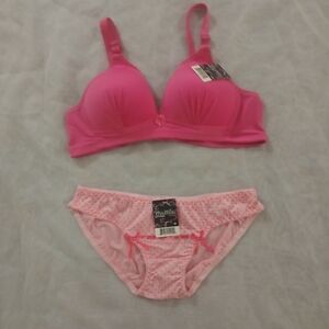 Mamia Hot Pink and Light Pink Lingerie Set